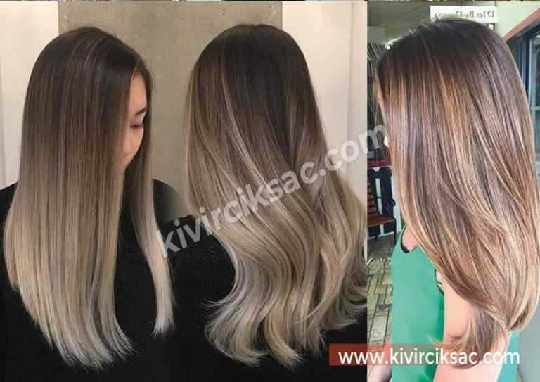 Koyu Saça Ombre Saç Modelleri Kıvırcık Saç